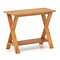 Teak Wood Natural Console Table with Storage Shelf, Waterproof Surface and Sturdy Design